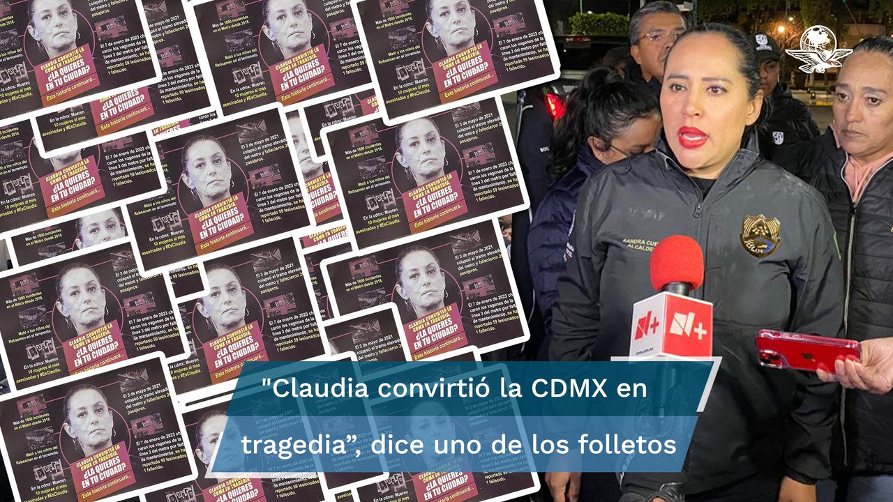 Hallan propaganda contra Claudia Sheinbaum en la alcaldía Cuauhtémoc