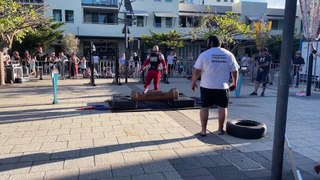 Bunbury's strongest men take on the Log Press