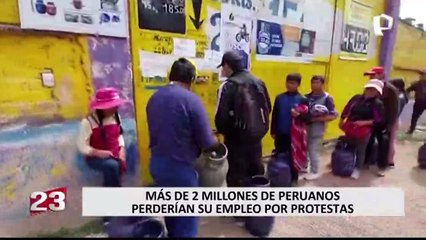 Más de 2 millones de peruanos perderían sus empleos por las protestas violentas en el país