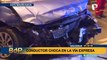 Conductor provoca accidente en Vía Expresa de Javier Prado