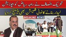 Raja Riaz’s appointment as NA opposition leader challenged in SC