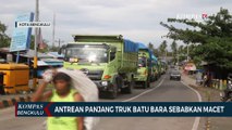 Antrean Panjang Truk Batu Bara Sebabkan Macet