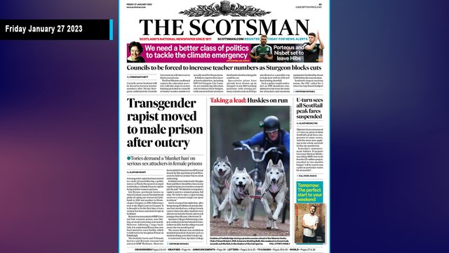 The Scotsman Bulletin Friday January 27 2023 #SPFL #Football #Scottish