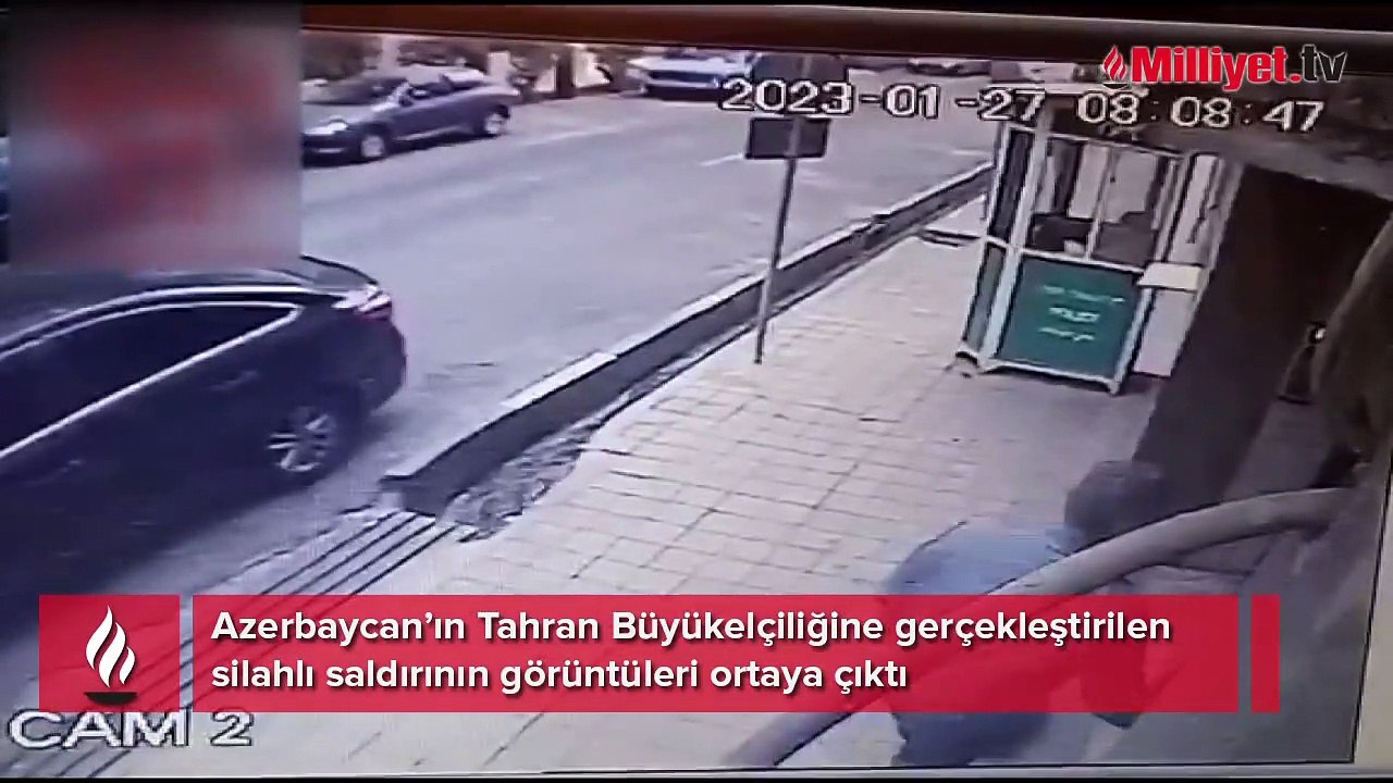 Azerbaycan’ın Tahran Büyükelçiliğine gerçekleştirilen silahlı saldırının görüntüleri ortaya çıktı.