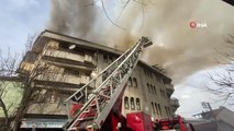 Sakarya'da korkutan yangın: 4 katlı binanın çatısı alev alev yandı