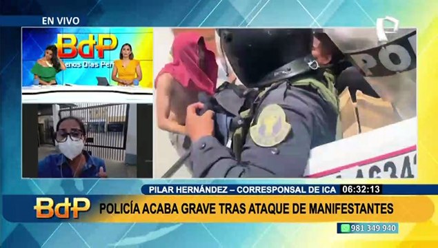 Policía atacado en Ica: manifestantes lo retuvieron y después de siete horas lo liberaron