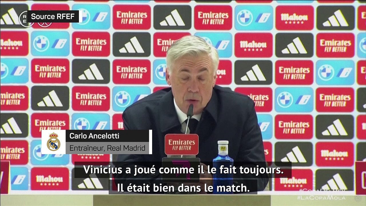 Ancelotti au secours de Vinicius : "Ce qui s'est passé est vraiment lamentable"