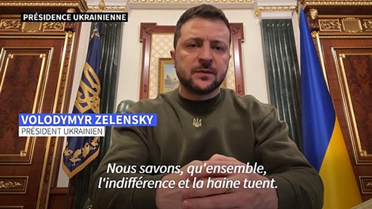 "L'indifférence et la haine tuent": Zelensky rend hommage aux victimes de l'Holocauste