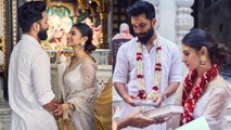 Mouni Roy Suraj Nambiar 1st Wedding Anniversary पर Iskon Temple Darshan Viral |Boldsky