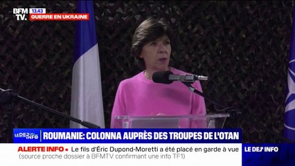 Download Video: La ministre des Affaires étrangères Catherine Colonna en Roumanie auprès des troupes de l'Otan