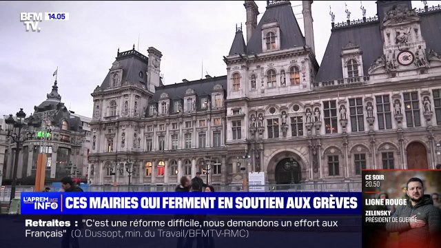 Réforme des retraites: des mairies ferment leurs portes le 31 janvier, en soutien aux grèves