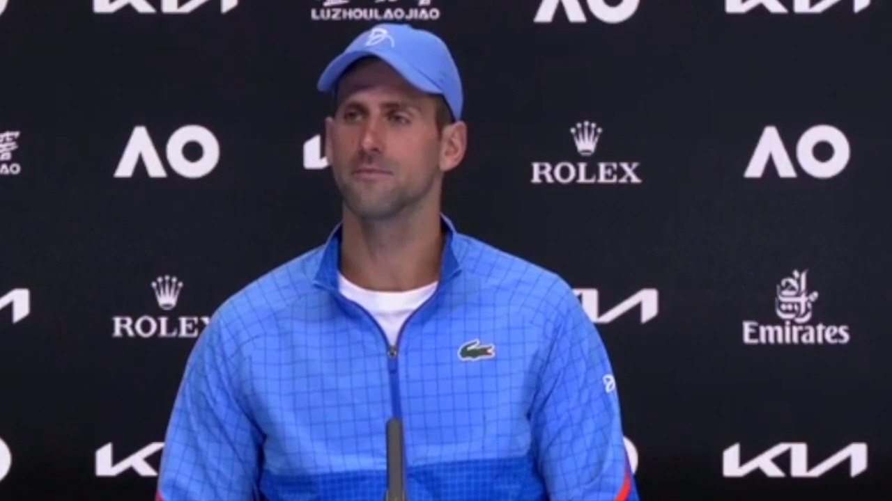 Open d'Australie 2023 - Novak Djokovic on his father with Russian pro fans  : "I can't be angry with him or upset because I can say it was not his fault. He went out to celebrate with my fans, and that's it. That's all that happened"