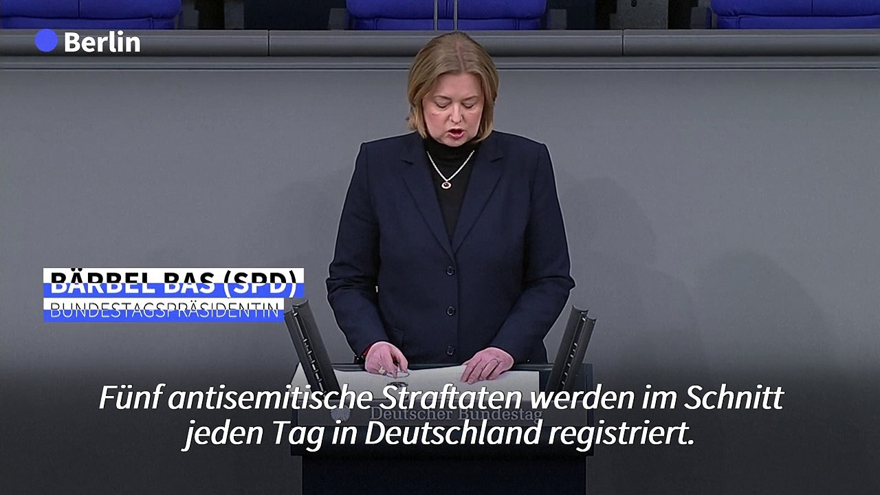 Bas: Antisemitische Straftaten sind 'Schande für unser Land'