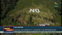 Ecuador referendum widely condemned