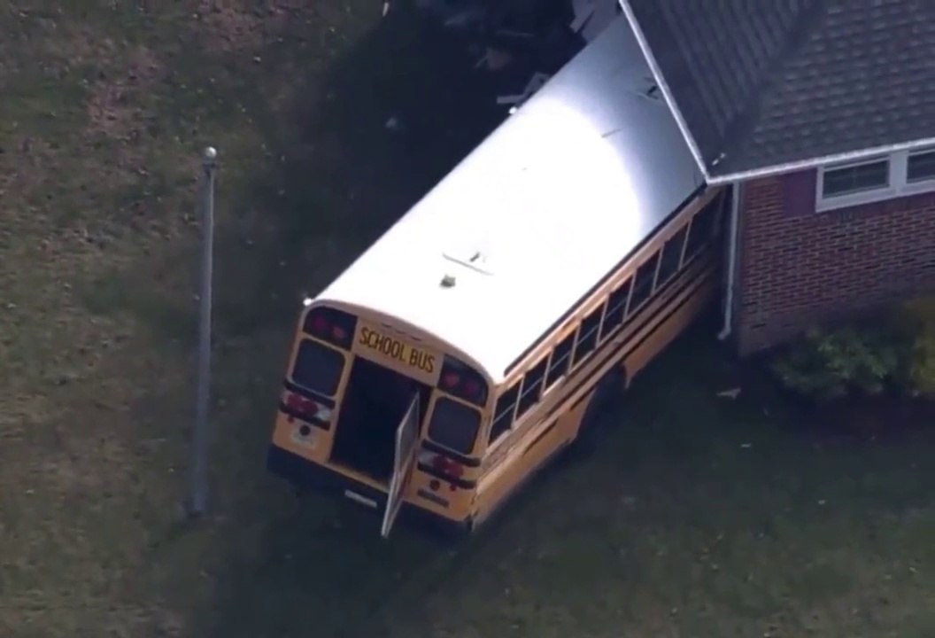 School bus crashed into a home in West Caldwell,  NJ