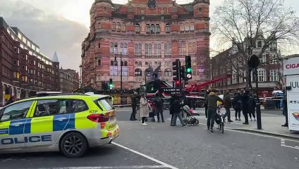 A man became trapped underneath a hydraulic urinal in Cambridge Circus. Credit: LondonWorld