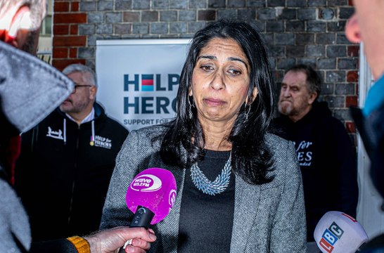 Home Secretary, Suella Braverman visits veterans