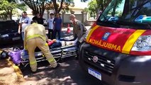 Entregador fica ferido após colisão perto da Agência do Trabalhador de Umuarama