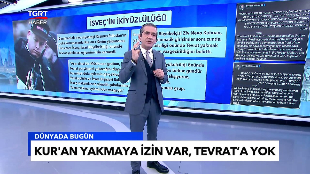 Kur'an Yakılmasına İzin Veren İsveç Tevrat'ın Yakılmasını Veto Etti, İşte İsveç'in Yüzsüzlüğü - GRT