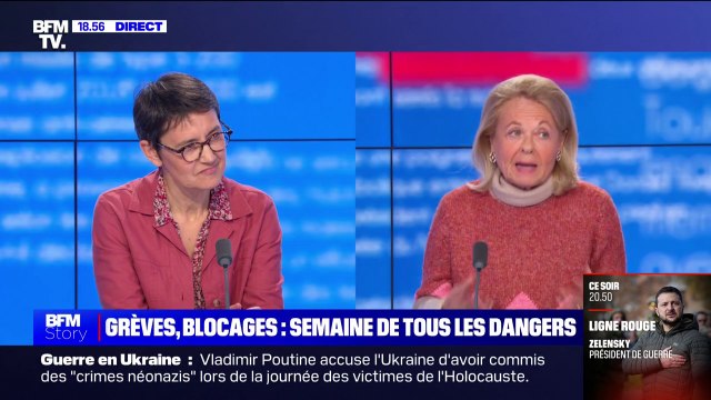 Retraites: Nathalie Arthaud souhaite une grève qui dure, Sophie de Menthon lui répond souhaiter que le pays fonctionne