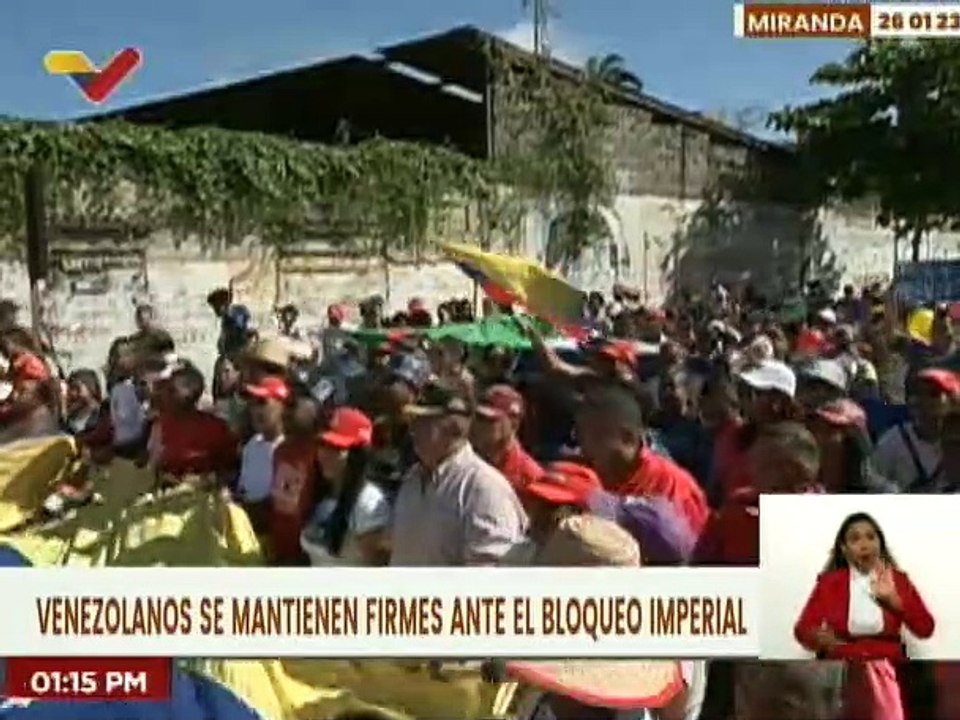 Mirandinos fijan su posición contra el bloqueo económico implementado por EE.UU.