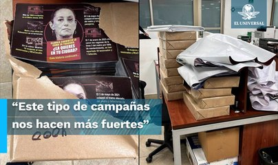 Sheinbaum acusa guerra sucia del PAN tras hallar folletos en Cuauhtémoc