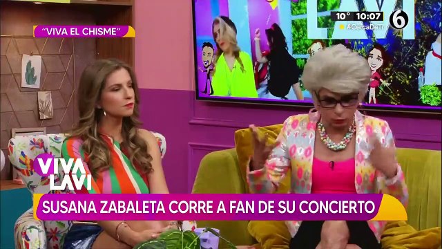 Susana Zabaleta corre a fan de su concierto