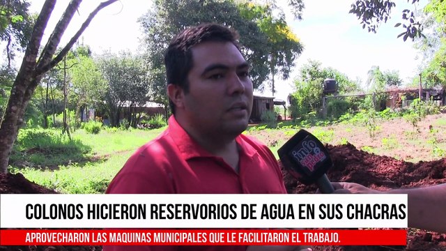 Colonos hicieron reservorios de agua en sus chacras