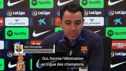 Barcelone - Xavi content de la saison malgré l'élimination en Ligue des champions