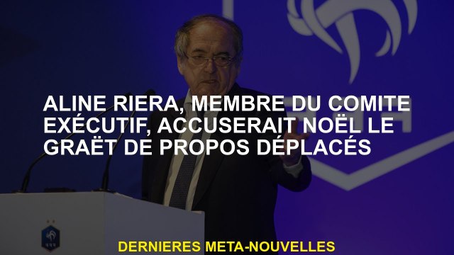 Aline Riera, membre du comité exécutif, accuserait Noël le Graët des remarques déplacées