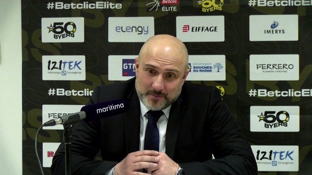 Au micro maritima: Remy Valin après la victoire de Fos Provence Basket contre Blois