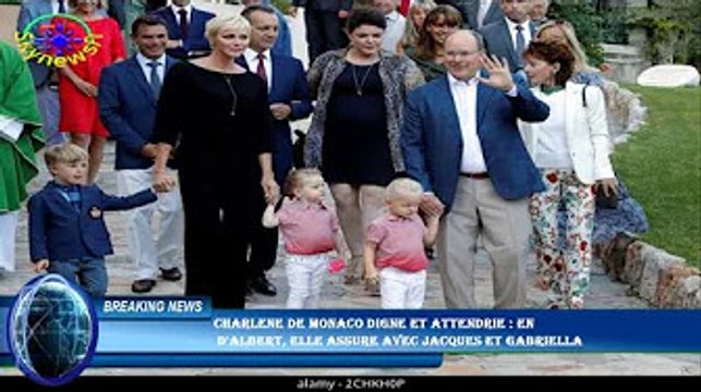 Charlene de Monaco digne et attendrie : en d'Albert, elle assure avec Jacques et Gabriella