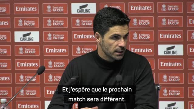 Arsenal - Arteta : J'espère que le prochain match face à City sera différent