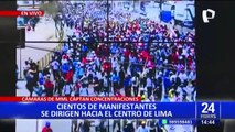 Manifestantes causaron desmanes durante jornada de protestas en el centro de Lima