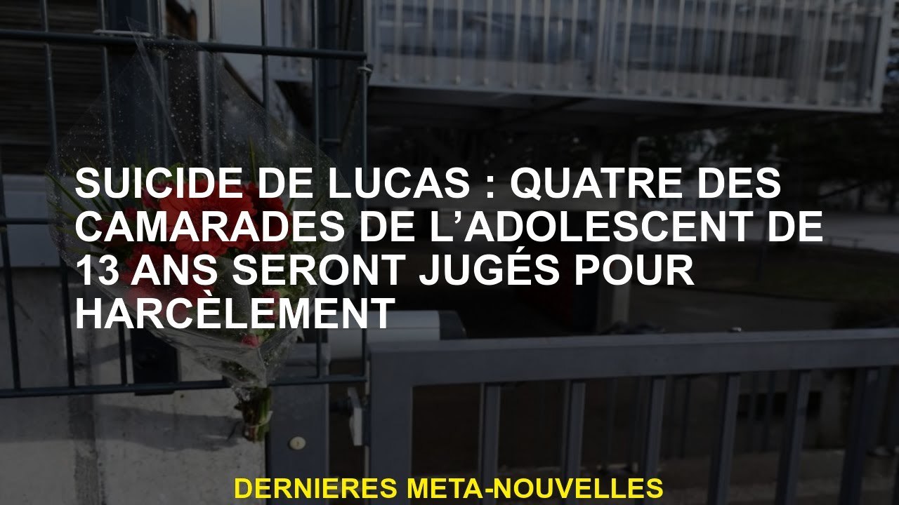 Lucas Suicide: Quatre des camarades d'adolescents de 13 ans seront jugés pour harcèlement