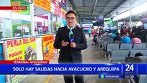 Terminal Atocongo: Solo hay buses con dirección a Arequipa y Ayacucho