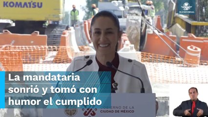 “Te amo”; dedican cumplido a Claudia Sheinbaum durante supervisión de obra