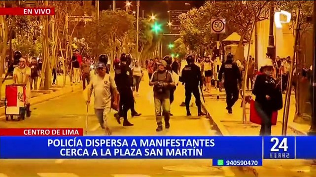 Manifestantes causaron desmanes durante jornada de protestas en el centro de Lima