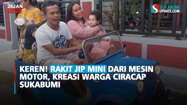Keren! Rakit Jip Mini dari Mesin Motor, Kreasi Warga Ciracap Sukabumi
