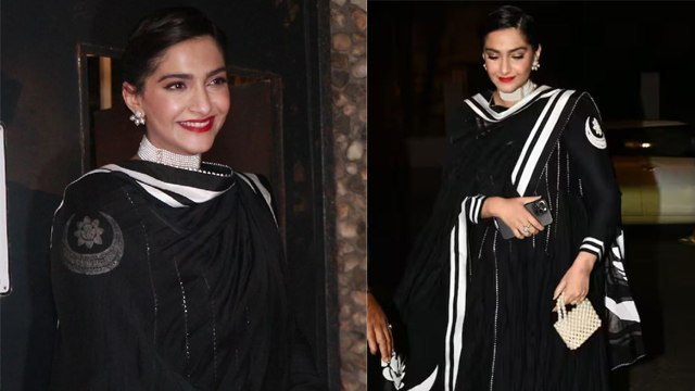 Sonam Kapoor Black Anarkali Dress पहन Masaba Gupta Wedding में आई नज़र, Video Viral, | Boldsky