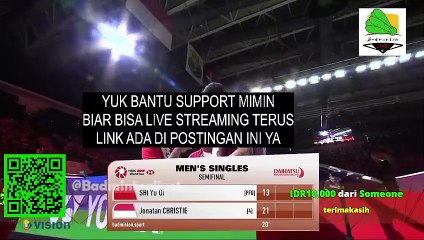 Jonatan Christie vs Shi Yu Qi | Semifinals | INDONESIA MASTERS 2023