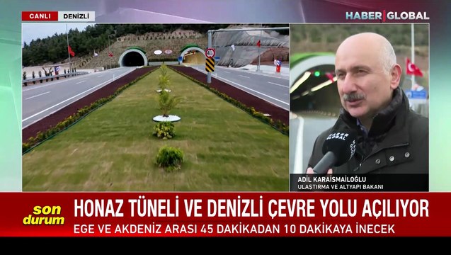 Ege ve Akdeniz'i bağlayan Honaz Tüneli açılıyor: Ulaştırma Bakanı Karaismailoğlu Haber Global'de