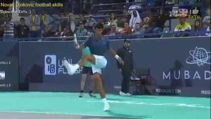 Novak Djokovic - Funniest Moments football skills funny video