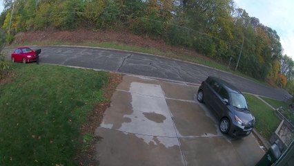 Driver Turns Around and Takes Out Mailbox