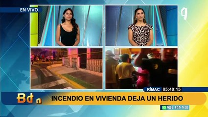 Rímac: incendio en edificio deja un herido con quemaduras de tercer grado