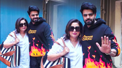 Podcast Show की शूटिंग के लिए Manish Paul के Studio पहुंची Farah Khan