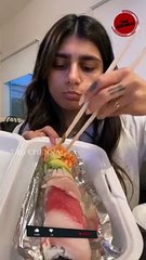 Miya Khalifa Lifestyle | food competition | Mia Khalifa Whatsapp Status #Shorts
