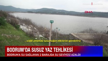 Bodrum'da susuz yaz tehlikesi! Su sağlayan 2 barajda su seviyesi azaldı