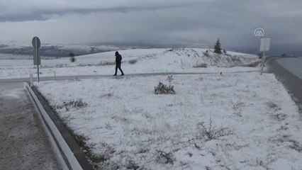 Tokat'ın yüksek kesimlerinde kar etkili oldu