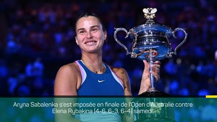 Open d'Australie - Sabalenka sacrée face à Rybakina